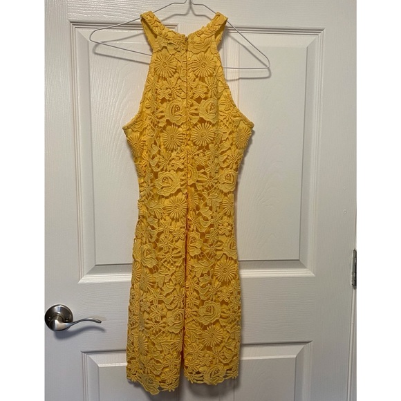 Lulus Love Poem Yellow Lace Mini Dress - Picture 8 of 12